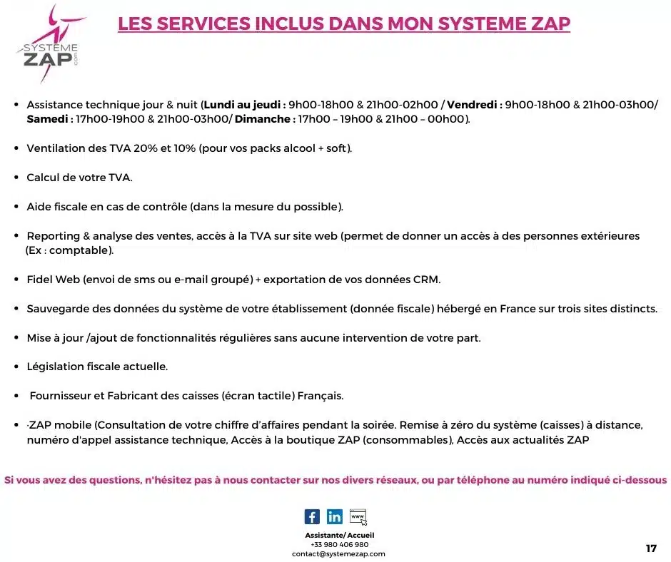 SERVICES ZAP INCLUS
