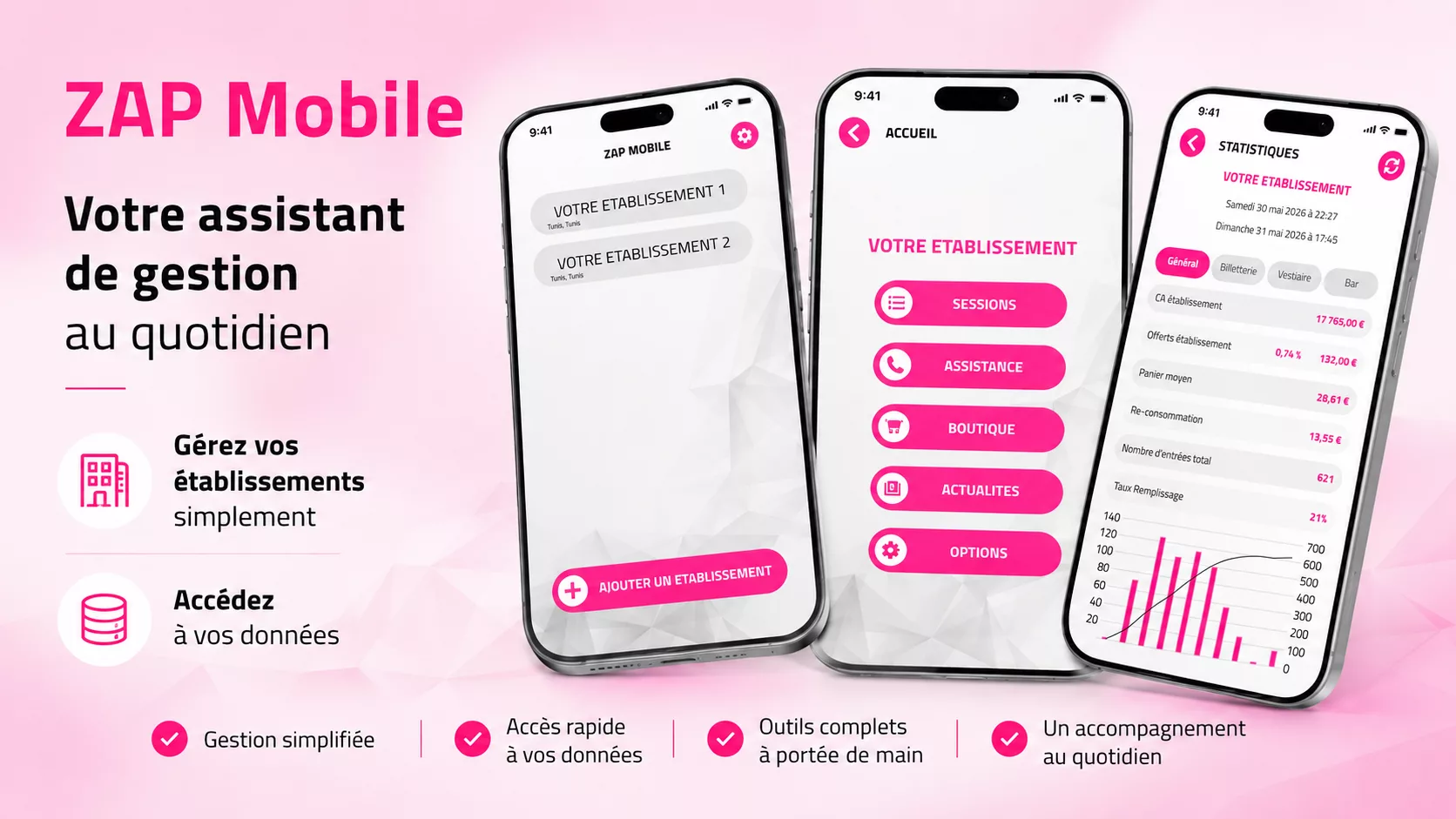 ZAP Mobile application de gestion de discothèque
